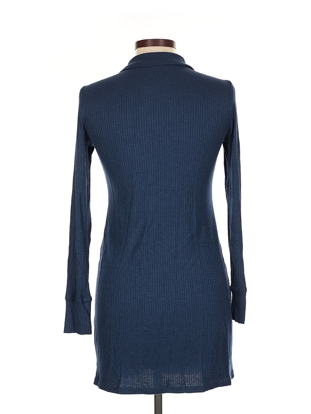 Z SUPPLY Navy Ribbed Button-Front Dress Size Large - Picture 2 of 6